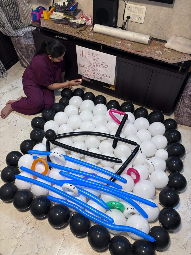 बलून डेकोरेशन प्रतियोगिता में जबलपुर की वैष्णवी गुप्ता चौहान ने लहराया परचम