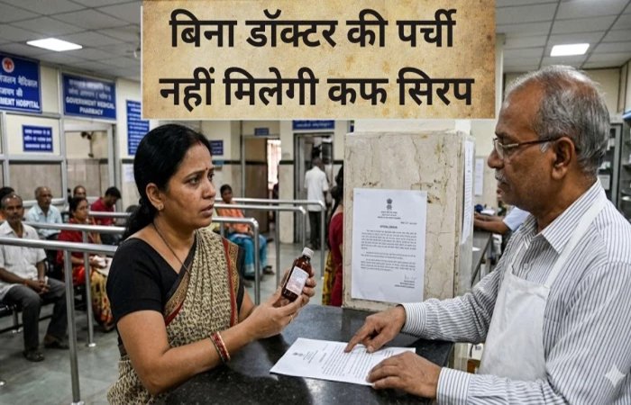 कफ सिरप पर सरकार का बड़ा फैसला: अब बिना डॉक्टर के प्रिस्क्रिप्शन नहीं मिलेंगे, नियम किए गए और भी सख्त कफ सिरप पर सरकार का बड़ा फैसला: अब बिना डॉक्टर के प्रिस्क्रिप्शन नहीं मिलेंगे, नियम किए गए और भी सख्त