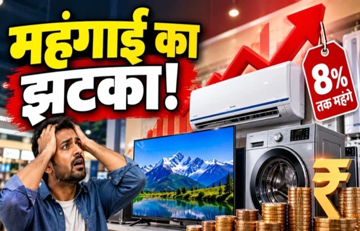 आम आदमी को महंगाई का झटका, एसी, टीवी और वॉशिंग मशीन 8% तक होंगे महंगे, सामने आई ये बड़ी वजह आम आदमी को महंगाई का झटका, एसी, टीवी और वॉशिंग मशीन 8% तक होंगे महंगे, सामने आई ये बड़ी वजह