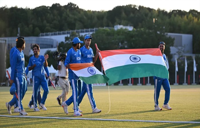 भारत ने लगातार दूसरी बार जीता एशियाड क्रिकेट का गोल्ड, फाइनल में पाकिस्तान को 19 रन से हराया भारत ने लगातार दूसरी बार जीता एशियाड क्रिकेट का गोल्ड, फाइनल में पाकिस्तान को 19 रन से हराया